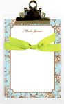Whitney English Note Sheets - Bird Toile Aqua (NS-3009)