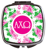 Devora Designs - Compact Mirrors (Alpha Chi Omega - Swirl Dots) ACO