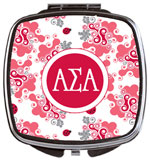 Devora Designs - Compact Mirrors (Alpha Sigma Alpha - Swirl Dots) ASA