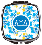 Devora Designs - Compact Mirrors (Alpha Xi Delta - Swirl Dots) AXD