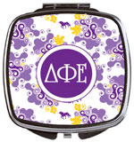Devora Designs - Compact Mirrors (Delta Phi Epsilon - Swirl Dots) DFE