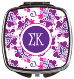 Devora Designs - Compact Mirrors (Sigma Kappa - Swirl Dots) SK