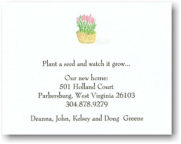 Blue Mug Designs Moving Card - Tulip Basket
