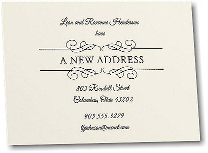 Royal Imprints Moving Cards - Scroll Work Moving Card (PR5509ECC-WHC)