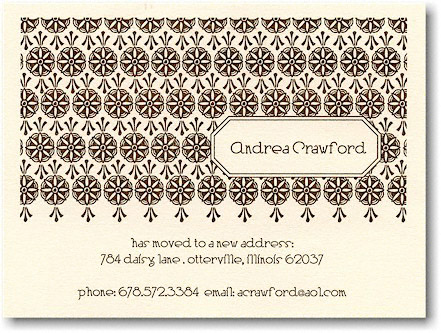 Royal Imprints Moving Cards - Medallion Moving Card (PR5510ECC-WHC)