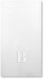 Blind-Embossed Linen-Like Guest Towels by Three Bees (Grand Initial)