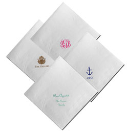 Boatman Geller - Linen-Like Personalized Dinner Napkins (#ND)