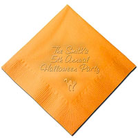 Classic Impressions - Embossed 3-ply Beverage/Luncheon Napkins (Halloween Cat)