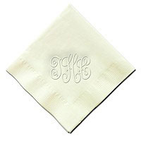 Classic Impressions - Embossed 3-ply Beverage/Luncheon Napkins (Script Monogram - RT14A-RT14B)