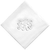 Classic Impressions - Linen-Like Beverage Napkins (Linen-Like Script Monogram - RT14C)