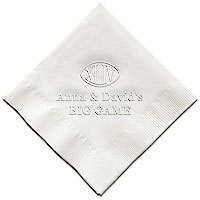 Classic Impressions - Embossed 3-ply Beverage/Luncheon Napkins (Football Roman Numeral Motif)