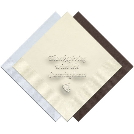 Classic Impressions - Embossed 3-ply Beverage/Luncheon Napkins (Thanksgiving)