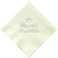 Classic Impressions - Embossed 3-ply Beverage/Luncheon Napkins (Commencement)