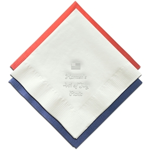 Classic Impressions - Embossed 3-ply Beverage/Luncheon Napkins (Patriotic)
