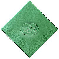 Classic Impressions - Embossed 3-ply Beverage/Luncheon Napkins (Embossed Circle Monogram)