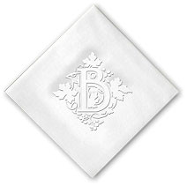 Classic Impressions - Linen-Like Beverage Napkins (Linen Vineyard Initial)