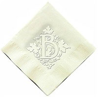 Classic Impressions - Embossed 3-ply Beverage/Luncheon Napkins (Vineyard Initial - RT20C-RT20D)