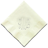 Classic Impressions - Embossed 3-ply Beverage/Luncheon Napkins (Easton Monogram RT14L-RT14M)