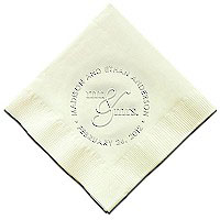 Classic Impressions - Embossed 3-ply Beverage/Luncheon Napkins (Mr & Mrs Embossed 3-ply Beverage/Luncheon Napkins)