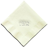 Classic Impressions - Embossed 3-ply Beverage/Luncheon Napkins (Bride and Groom Wedding Embossed 3-ply Beverage/Luncheon Napkins)