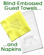 Blind-Embossed Guest Towels and Napkins