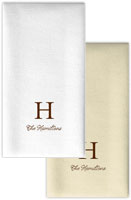 Personalized Linen-Like Guest Towels by Rytex (Initial-Name)