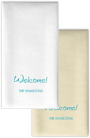 Personalized Linen-Like Guest Towels by Rytex (Welcome)