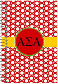 Devora Designs - Spiral Notebooks (Alpha Sigma Alpha - Greek Rings) ASA
