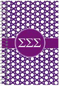 Devora Designs - Spiral Notebooks (Sigma Sigma Sigma - Greek Rings) SSS
