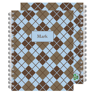 Milo Paper - Spiral Notebooks (Blue Argyle) (102)