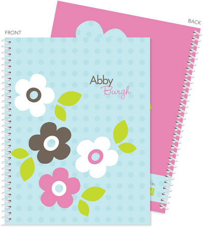 Spark & Spark Note Notebooks - Preppy Flowers (Blue) (03-NBS-1400-63-12)