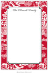 Boatman Geller Note Pads - Chinoiserie Red (#21126)
