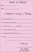 Donovan Designs Handy Helper Pads - Pink Note To School (#SCHOOLPINK-2)