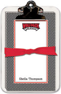 Noteworthy Collections College Clipboard & Notesheets - NC State Gingham Black Clipboard Pad (CCP-NCS6)