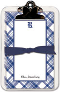 Noteworthy Collections College Clipboard & Notesheets - Rice University Plaid Clipboard Pad (CCP-RIC3)