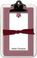 Noteworthy Collections College Clipboard & Notesheets - Texas A&M University Gingham Clipboard Pad (CCP-TAM1)