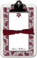 Noteworthy Collections College Clipboard & Notesheets - Texas A&M University Paisley Gray Clipboard Pad (CCP-TAM10)