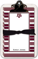 Noteworthy Collections College Clipboard & Notesheets - Texas A&M University Striped Clipboard Pad (CCP-TAM11)