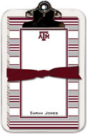 Noteworthy Collections College Clipboard & Notesheets - Texas A&M University Striped Gray Clipboard Pad (CCP-TAM12)