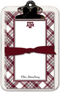Noteworthy Collections College Clipboard & Notesheets - Texas A&M University Plaid Clipboard Pad (CCP-TAM3)