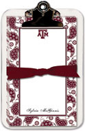 Noteworthy Collections College Clipboard & Notesheets - Texas A&M University Paisley Clipboard Pad (CCP-TAM5)