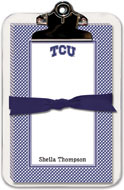 Noteworthy Collections College Clipboard & Notesheets - TCU Gingham Clipboard Pad (CCP-TCU1)