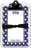 Noteworthy Collections College Clipboard & Notesheets - TCU Simple Dot Clipboard Pad (CCP-TCU4)