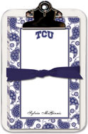 Noteworthy Collections College Clipboard & Notesheets - TCU Paisley Clipboard Pad (CCP-TCU5)