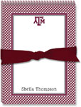 Noteworthy Collections College Jot Pads - Texas A&M University Gingham Jot Pad (CJP-TAM1)
