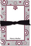 Noteworthy Collections College Large Jot Pads - Texas A&M University Circle Burst Gray Pad (CLJP-TAM7)