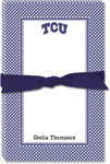 Noteworthy Collections College Large Jot Pads - TCU Gingham Pad (CLJP-TCU1)
