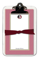 Noteworthy Collections College Clipboard & Notesheets - Gingham (Florida State University) (CCP-FSU1)