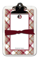 Noteworthy Collections College Clipboard & Notesheets - Plaid (Florida State University) (CCP-FSU3)