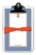 Noteworthy Collections College Clipboard & Notesheets - Gingham (University of Illinois) (CCP-ILL1)